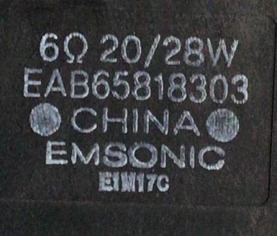 KIT DE BOCINAS (2 PIEZAS) PARA TV LG NANOCELL / NUMERO DE PARTE EAB65818303 / EAB65818304 / EAB65818303 (L) / EAB65818304 (R) / GF20FR / PANEL NC860DQD-AALH1 / MODELO 86QNED80UQA / 86QNED80UQA.BUSYLKR - Imagen 2